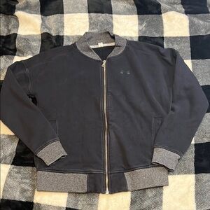 Under Armour Black and Gray Zip-Up Threadborne Bomber Jacket size XS